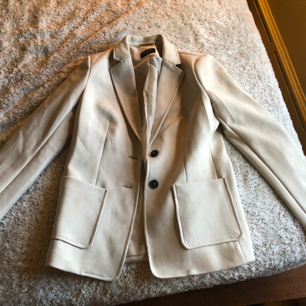 Tahari faux leather blazer